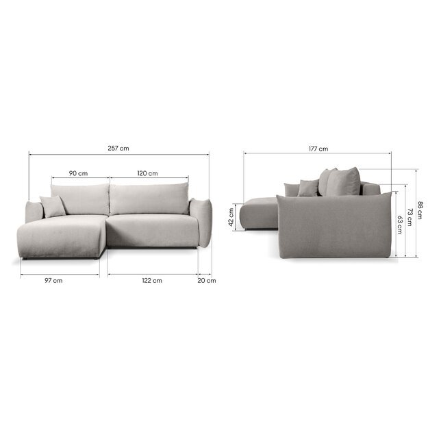 ELORA | kampinė sofa