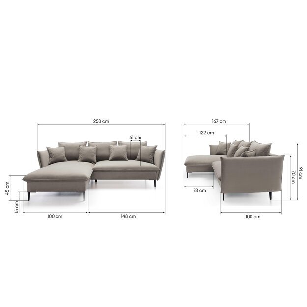 GLOSA | kampinė sofa