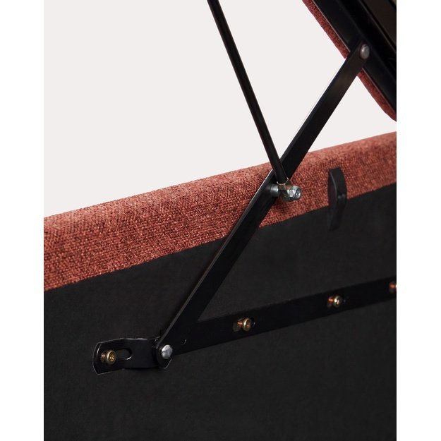 HURDO | dvigulė lova su patalynės dėže, 180-200x200 cm, raudona