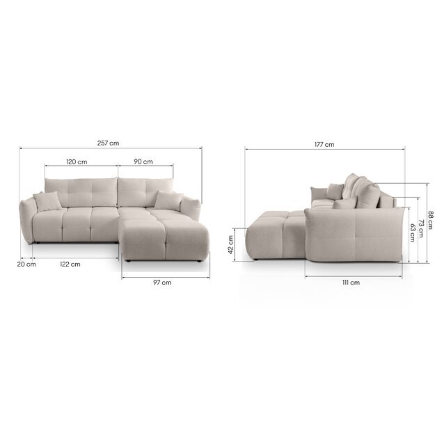 LARA | kampinė sofa