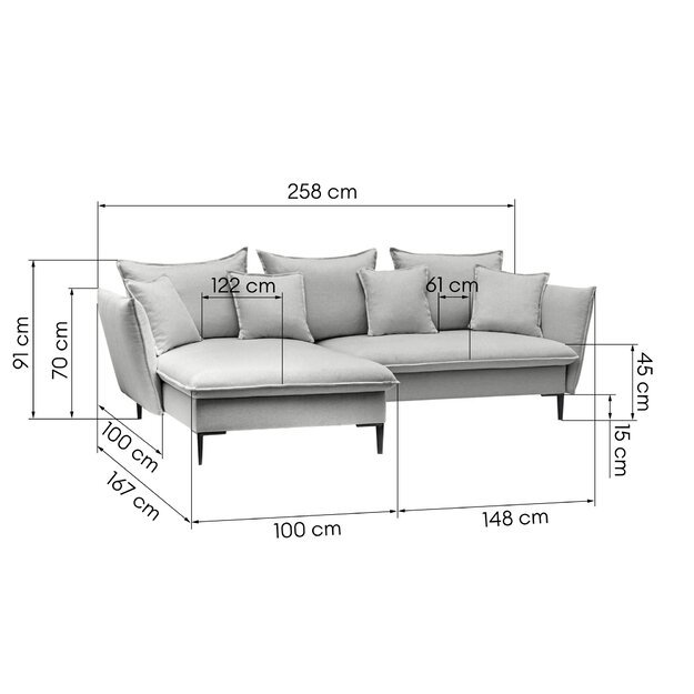 GLOSA | kampinė sofa