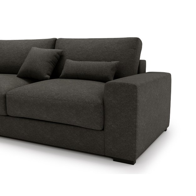 WILD | Kampinė sofa, 340x205 cm, antracito pilka
