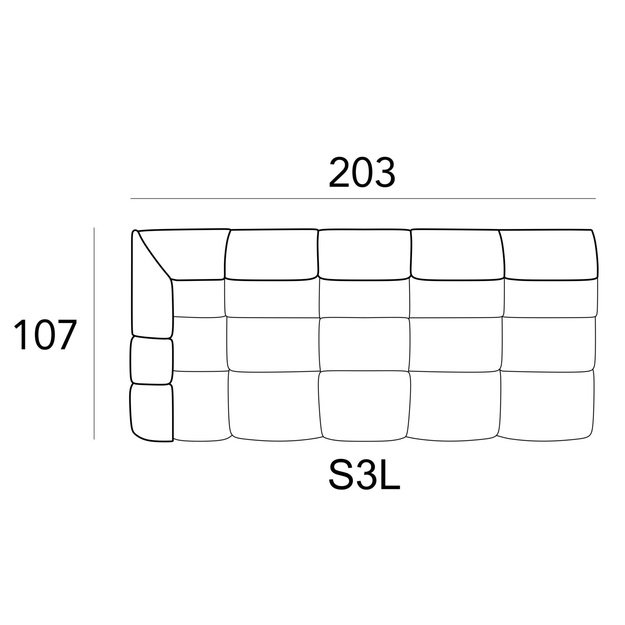 TRILLUM | Modulinė sofa, 406 cm, smėlio spalvos