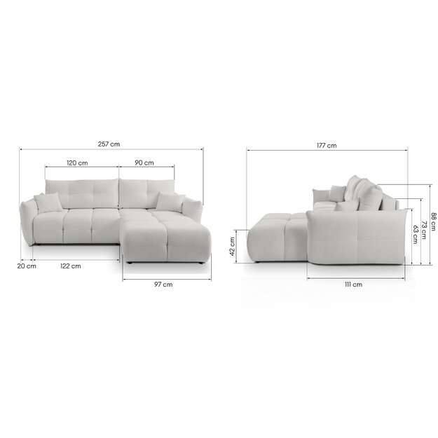 LARA | kampinė sofa