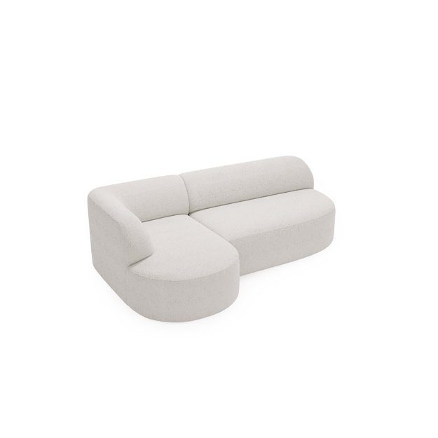 LEILA | Kampinė sofa, 218x156 cm, šviesi kreminė