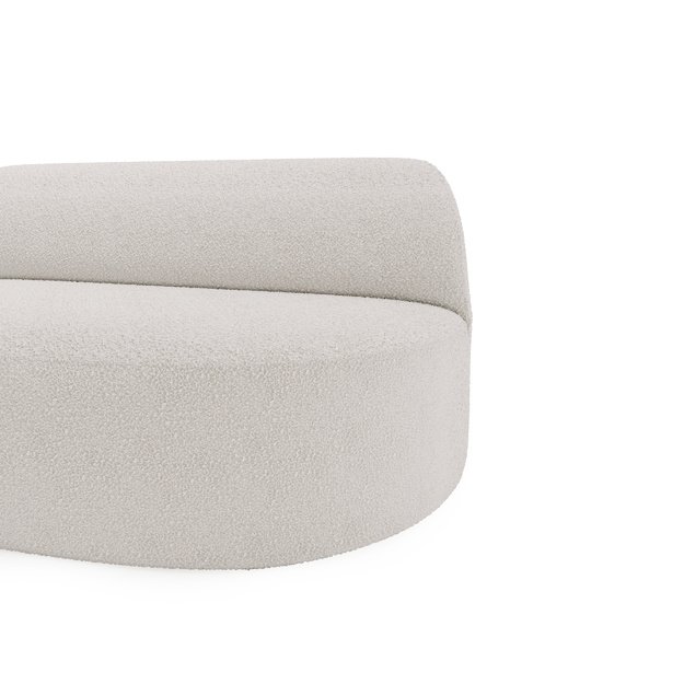 LEILA | Kampinė sofa, 218x156 cm, šviesi kreminė