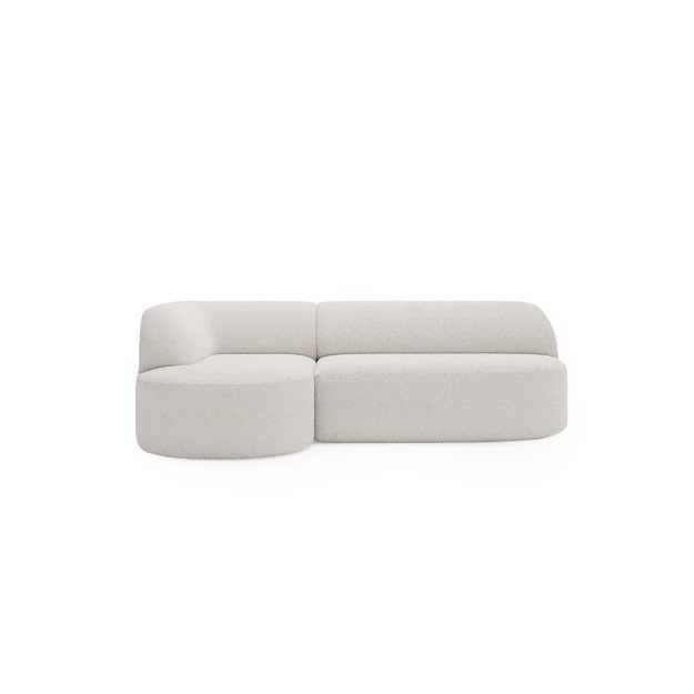 LEILA | Kampinė sofa, 218x156 cm, šviesi kreminė