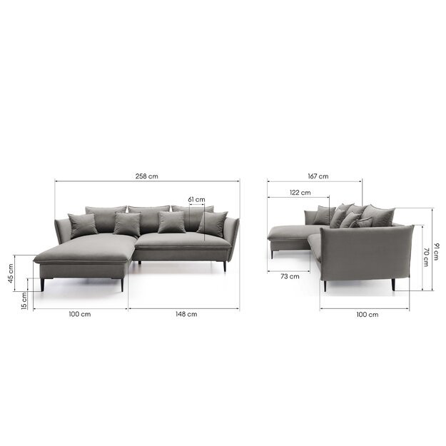 GLOSA | kampinė sofa