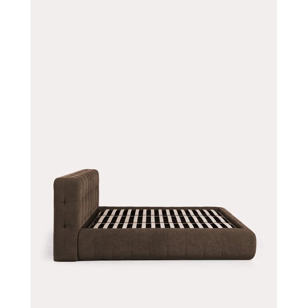 HURDO | dvigulė lova su patalynės dėže, 180-200x200 cm, ruda