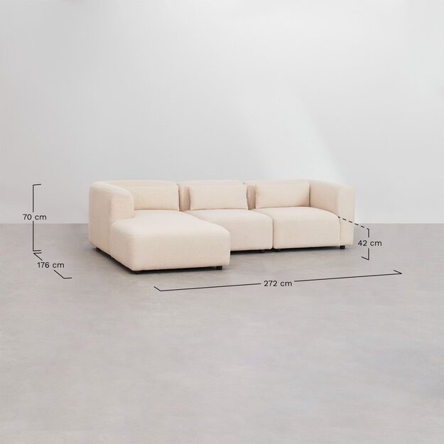 SILK | 3 dalių modulinė kampinė sofa