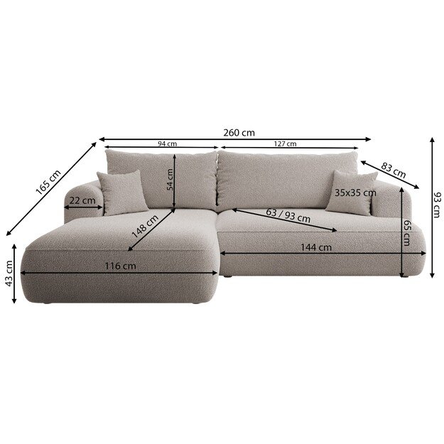 RUBUS | kampinė sofa (kairė pusė) 4