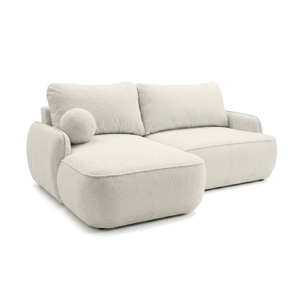 ZURI MINI | Kampinė sofa, 218x153 cm, kreminės spalvos
