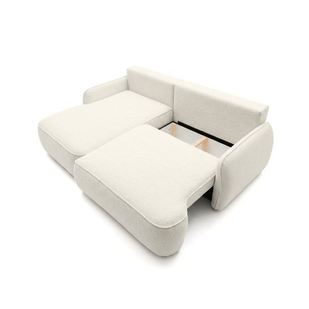 ZURI MINI | Kampinė sofa, 218x153 cm, kreminės spalvos