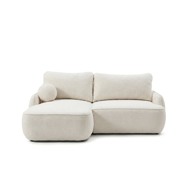 ZURI MINI | Kampinė sofa, 218x153 cm, kreminės spalvos
