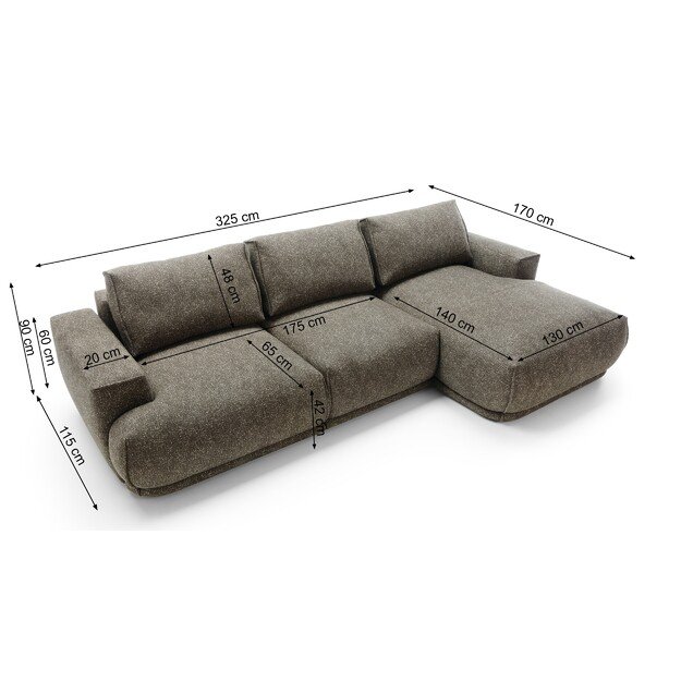 FILA | kampinė sofa