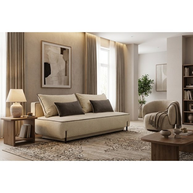 CANDY | Sofa-lova, 212 cm, smėlinė