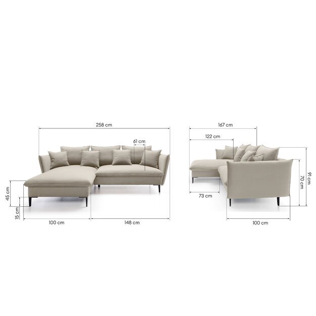 GLOSA | kampinė sofa