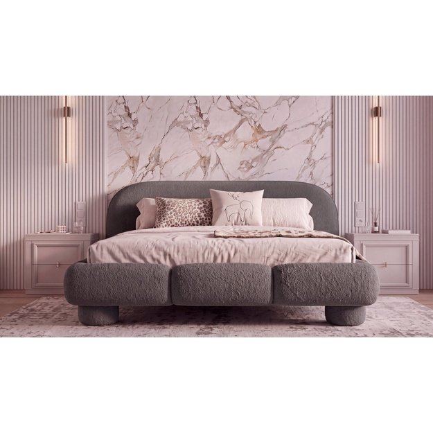 MORVENA | Lova, 140-200x200 cm, kreminės spalvos